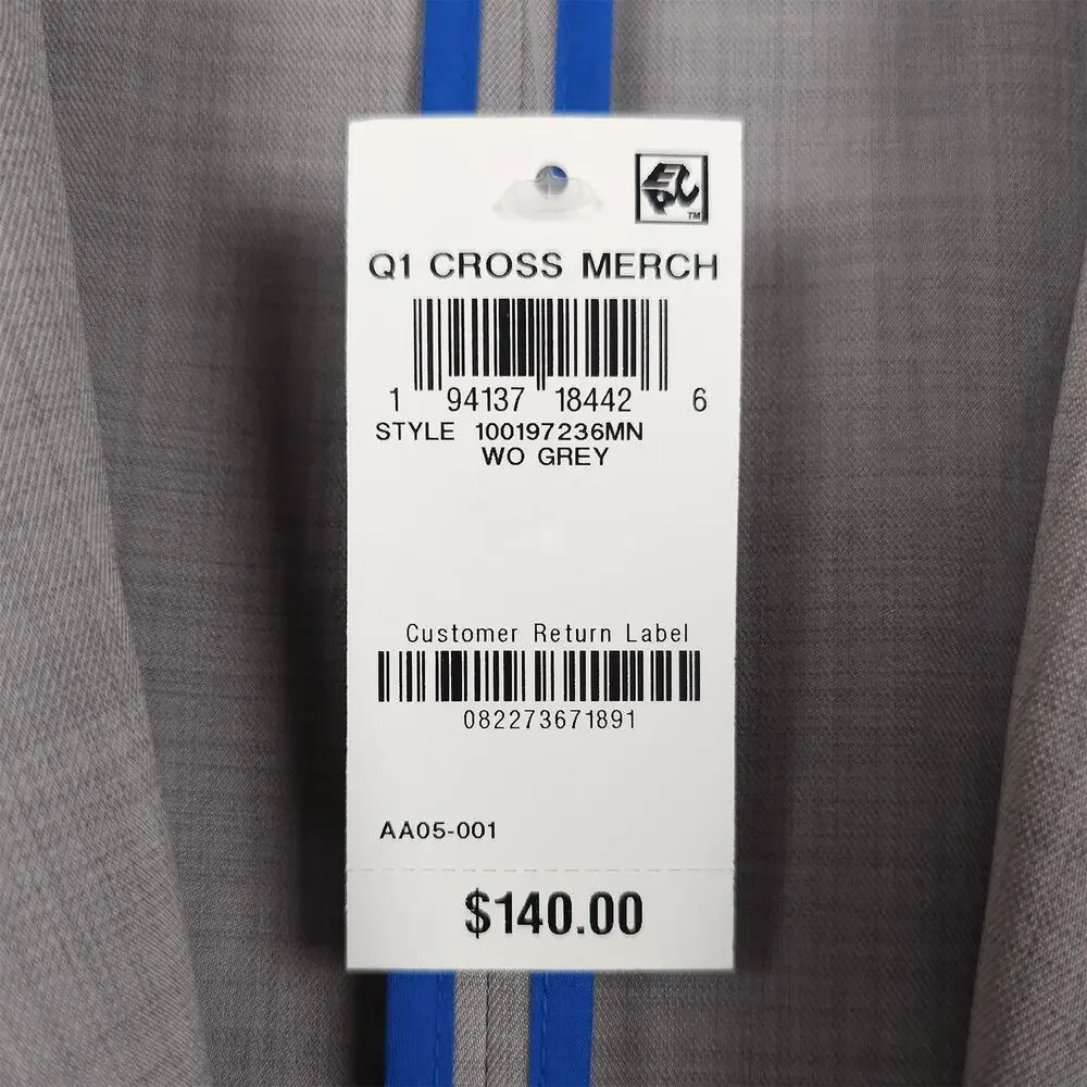 Alfani Mens Slim Fit Blazer Sz Large Light Grey Lightweight Stretch *Defect*
